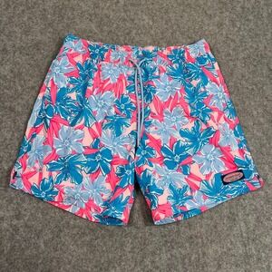 Vineyard Vines Oleandar Pink Cloud Chappy‎ Floral Swim Trunks Men's Size Small